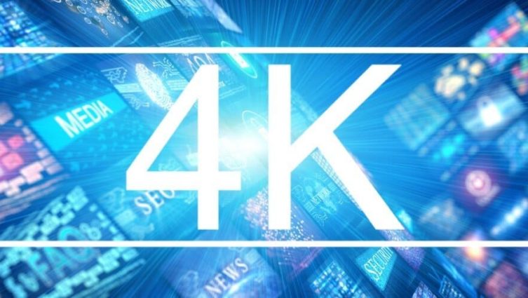 Imagem conceito sobre a tecnologia 4K das televisões